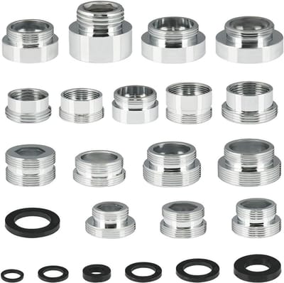 Complete Set van 16 Waterkraan Adapters 16-28MM met Seals voor Tuin en Waterfilter, Universele Aansluitingen voor Tuinaccessoires en Slangen