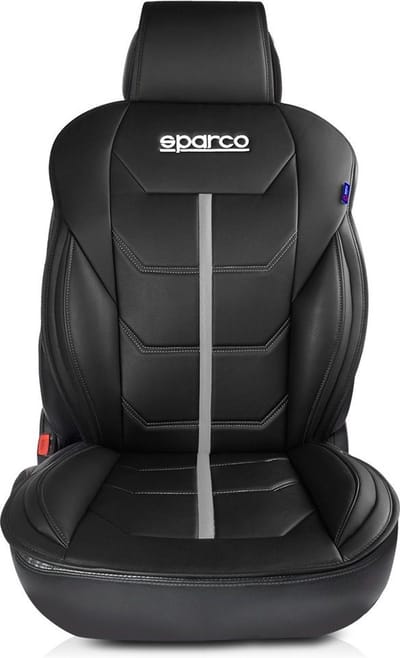 Sparco Autostoelhoes Zwart / Grijs - per Stuk - Autostoel kussen