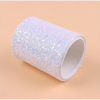 Seau à pinceaux de maquillage scintillant pour femmes, boîte de rangement pour cosmétiques, stylos, crayons, peignes, rouges à lèvres, pinceaux, boîte de rangement pour la maison blanc