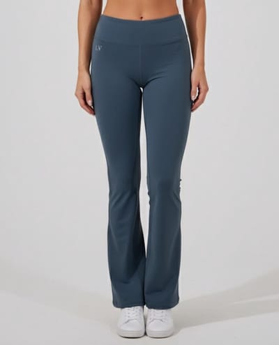 La V flared sportlegging basic Blauwgrijs XS