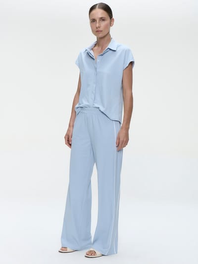 Wilma structure tech jersey blouse | Light Blue - Light Blue / S