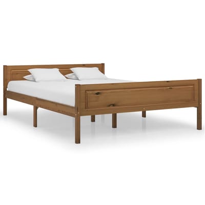 vidaXL - Bedframe - massief - grenenhout - honingbruin - 120x200 - cm