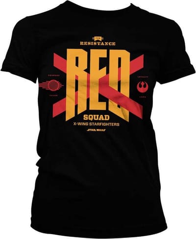 Merchandising STAR WARS 7 - T-Shirt Red Squad GIRL - Black (S)