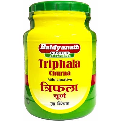 Baidyanath Asli Ayurved Nagpur Triphala Churna Pack de 500g Pour la Santé Digestive et la Détoxification Naturelle