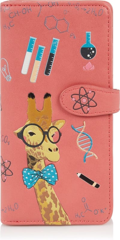 Shagwear Portemonnee Dames - Pasjeshouder - Portefeuille Dames - Kunstleer- PROF Giraffe (009715Z)