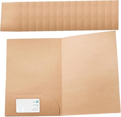 Documentenmap met Pocket - Set van 15 Kraft Papier Presentatiemappen voor Organisatie en Bescherming