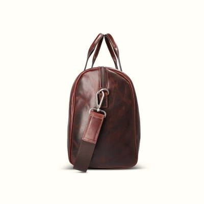Highlands Leather Monach Compacte Travel Bag – Premium Leren Reistas – Handgemaakt & Duurzaam – Ruim, Elegant & Functioneel – 43x30x20 cm – Donkerbruin