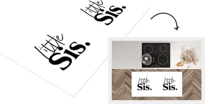 Keukenloper - Loper keuken - Little sis - Zusje - Quotes - Spreuken - Zussen - 120x60 cm - Keukenloper vinyl