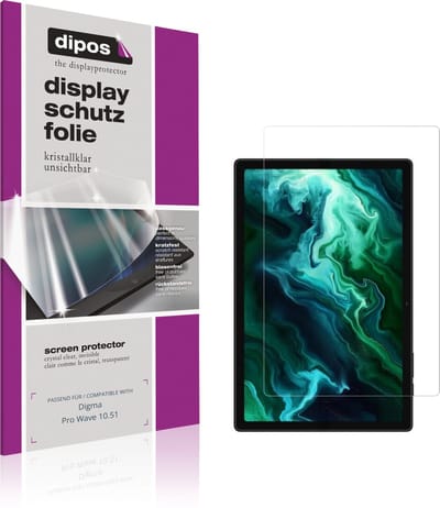 dipos – 2x Beschermfolie geschikt voor Digma Pro Wave 10.51 | Krasbestendige & heldere Screenprotector Ultra-Thin