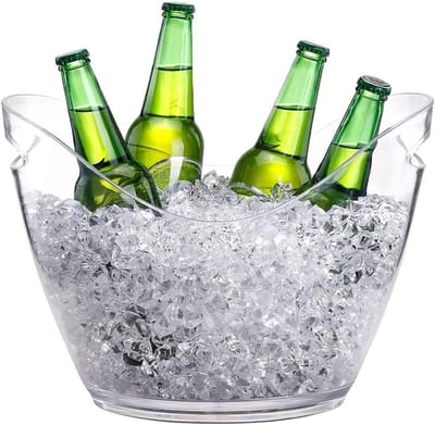 Duurzame kunststof ijsemmer voor dranken - Perfect voor feesten en zomerkoeling