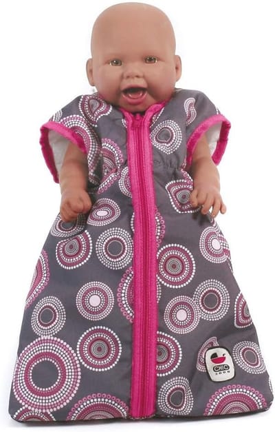 Poppenslaapzak voor Babypoppen tot 55 cm - Roze Parels