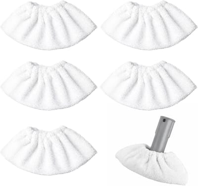 Dailygoods- Stoomreiniger Accessoires 5-delige Set - Microvezel Vervangingsdoeken - Wasbaar - Reservehoezen - Effectieve Vuilverwijdering - Optimale Reinigingsprestaties - Microvezeldoeken