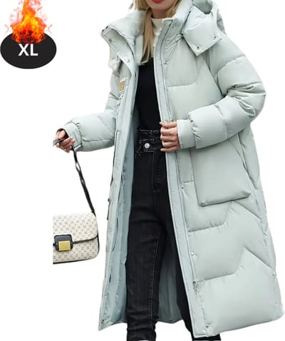 Livano Winterjas - Parka - Dames - Winter - Jas - Volwassen - Stijlvol - Lichtgroen - XL