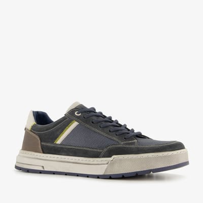 Hush Puppies leren heren veterschoenen blauw - Maat 40 - Extra comfort - Memory Foam