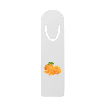 Hacebo® - Mandarijn metalen boekenlegger - Fruitschaal - fruit liefhebbers - Citrusvrucht - fruit - gezond eten Bladwijzer boekenleggers - 12.7 cm x 3.2cm