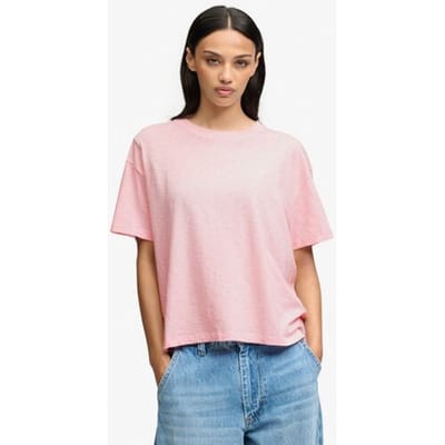 Superdry Studios T-shirt Relaxed Pasvorm Pink Grootte: 38
