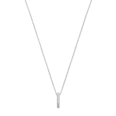 zilver gerhodineerd collier zirkonia 42 + 3 cm 1339001
