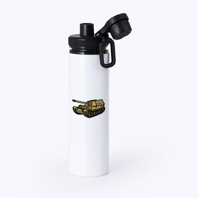 Hacebo® - Tank waterfles met draaidop zwart - Auto - militairs - Leger - voertuig - gevechtsvoertuig - water fles - 850ML