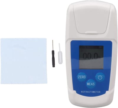 Digitale Refraktometer met Temperatuurcompensatie voor Brix Meting van 0-55%, Ideaal voor Fruitsappen en Dranken