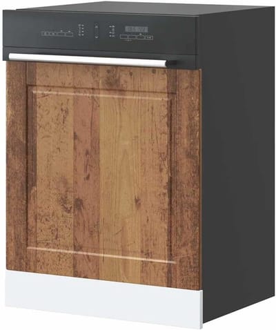 Afwasmachine afdekplaat Porto oude houtlook 60 x 1,5 x 67 cm frontpaneel keukenfrontbescherming