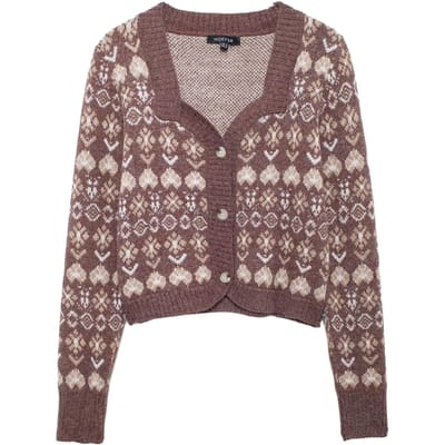 Herfst Winter Vintage Dames Truien Mode Enkelrijig Vierkante Kraag Gebreid Bloemrijk Chic Dames Truien S gray