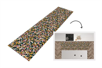 Keukenloper - Loper keuken - Bloemen - Regenboog - Patronen - 200x50 cm - Keukenloper vinyl