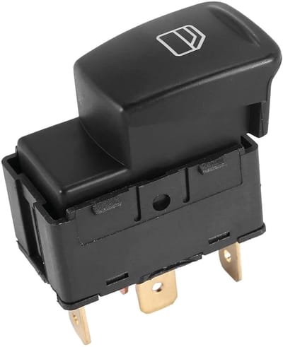Raambediening Schakelaar - Elektrische Raamknop - Auto Comfort - Eén Druk Bediening - 1x1x1 cm - Zwart