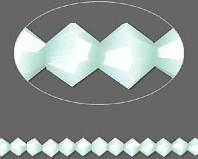 Swarovski Elements, 48 stuks Xilion Bicone kralen (5328), 4mm, mint alabaster