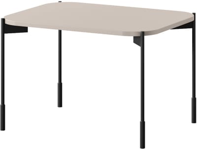 Sonatia 60 cm Rechthoekige Salontafel met Metalen Poten | Kleur: Kasjmier/Creamy | Maat: 60x40x45 cm