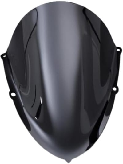 Dubbel Bol Verhoogd Windscherm Motorfiets Polycarbonaat Zwart