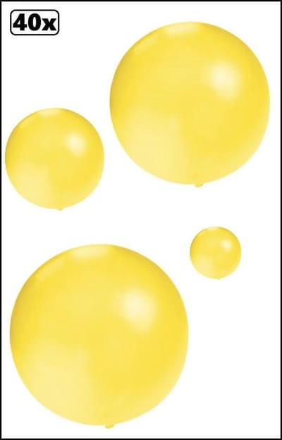 40x Mega Ballon 60 cm geel