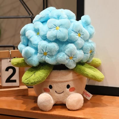 30cm humanoïde bloempot plant pluche speelgoed Hortensia Macrophylla Kawaii Roze Paars Blauw Woondecoratie Cadeau Vriendin 30cm