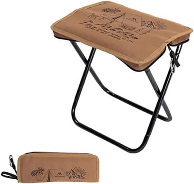 Opvouwbaar Krukje - Kleine Stoel - Buitenactiviteiten - Lichtgewicht & Compact - 28 cm Hoog - Geprint