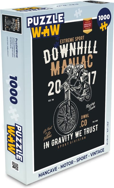Puzzel Mancave - Motor - Sport - Vintage - Legpuzzel - Puzzel 1000 stukjes volwassenen