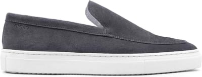 Omnio malton plain loafers heren grijs suède