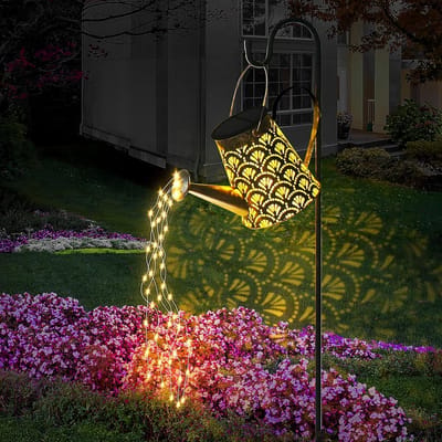 Tuinverlichting op Zonne-Energie - Gieters op Zonne-Energie - Sprookjesverlichting voor Buiten - Waterdichte Gieters met Ophanghaken - Vintage Sprookjesverlichting