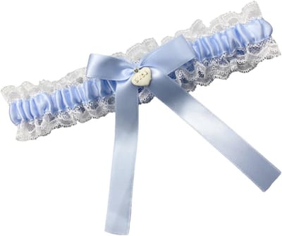 Kanten Kousenband - Bruids Accessoire - Bruiloft Versiering - Met Lint Strik - Verstelbaar - Wit