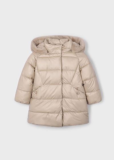 MAYORAL Long Coat Jassen Meisjes - Winterjas - Bruin - Maat 128