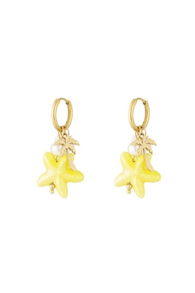 Palms oorbellen Yellow
