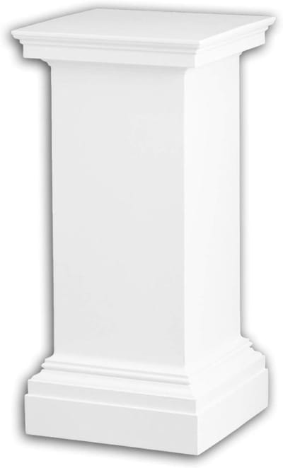Zuilen sokkel - Sierzuil decoratie - Ruimte verfraaien - Neo-classicisme stijl - 65 cm hoog - Wit