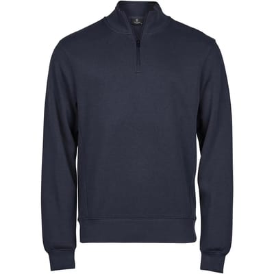 Tee Jays - Ribbed Interlock Half Zip - Navy - S