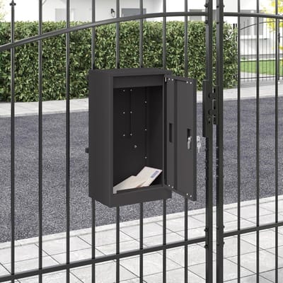 Brievenbus Staal - Postbak - Post Ontvangen - Waterafstotend Oppervlak - 30x23x55cm - Zwart