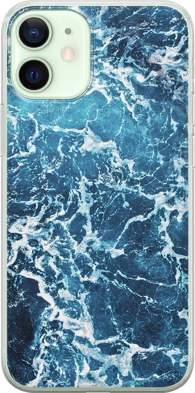 Leuke Telefoonhoesjes - Geschikt voor iPhone 12 Mini - Oceaan - Soft case - TPU - Blauw