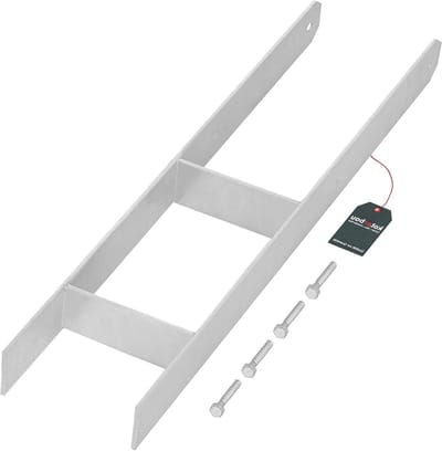 KOTARBAU® H-paalhouder, thermisch verzinkt voor beton, breedte 141 mm, totale hoogte 600 mm, materiaaldikte 5 mm voor 140 mm palen