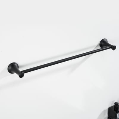 Auralum max | Handdoekrek 62CM - Boren - Handdoekhouder - Handdoekenrek Keuken - Badkamerrek - Handdoekhouders - Handdoekstang Zwart