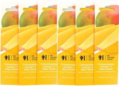 6x Dr. van der Hoog Crème Masker Mango & illipe Butter - Droge Tot Zeer Droge Huid