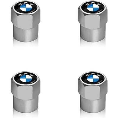 4 stuks Zeskantige ventieldopjes anti-diefstal en stofdicht Auto-onderdelen Voor BMW 520d 520i 523i 525i 525d 530i 530d 535i 535d 540i 545i zilver