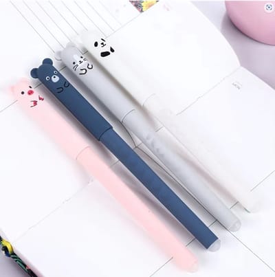 Actie4you® - Uitgumbare Balpennen – Set van 4 Schattige Dieren Pennen - Uitwisbare Inkt