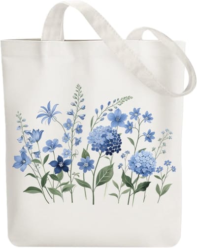 Herbruikbare Katoenen Tas voor Vrouwen, Duurzame en Opvouwbare Doek Schoudertassen met Rits Zakken voor Winkelen, Vakantie, Werk, Gym