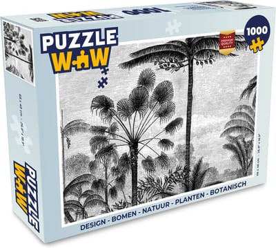 Puzzel Design - Bomen - Natuur - Planten - Botanisch - Legpuzzel - Puzzel 1000 stukjes volwassenen